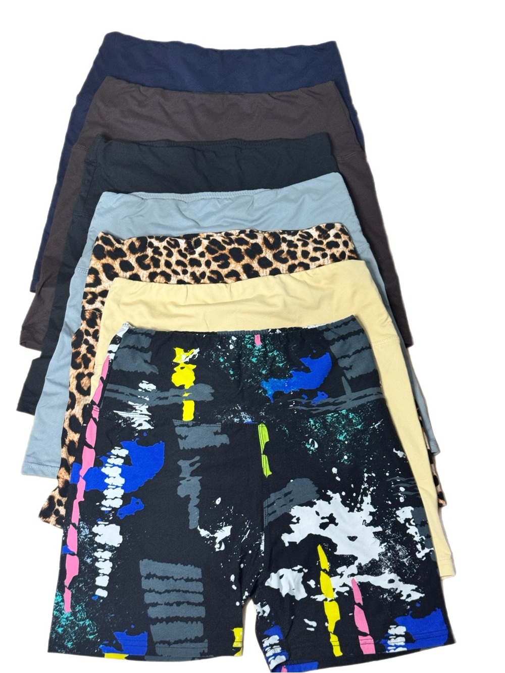 Women's Multicolor Active Bike Shorts - Pack of 7